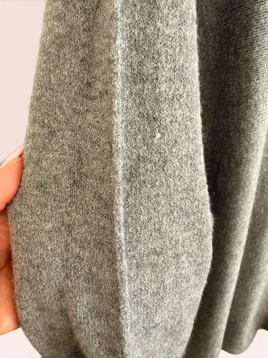 Pull Col V Oversize Gris Chiné - Taille Unique (44 au 52)