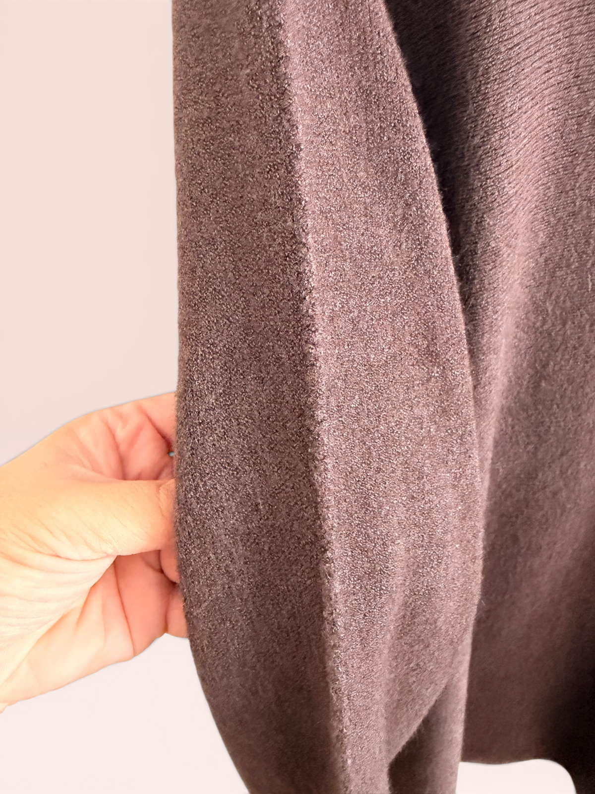 Pull Col V Oversize Marron - Taille Unique (44 au 52)