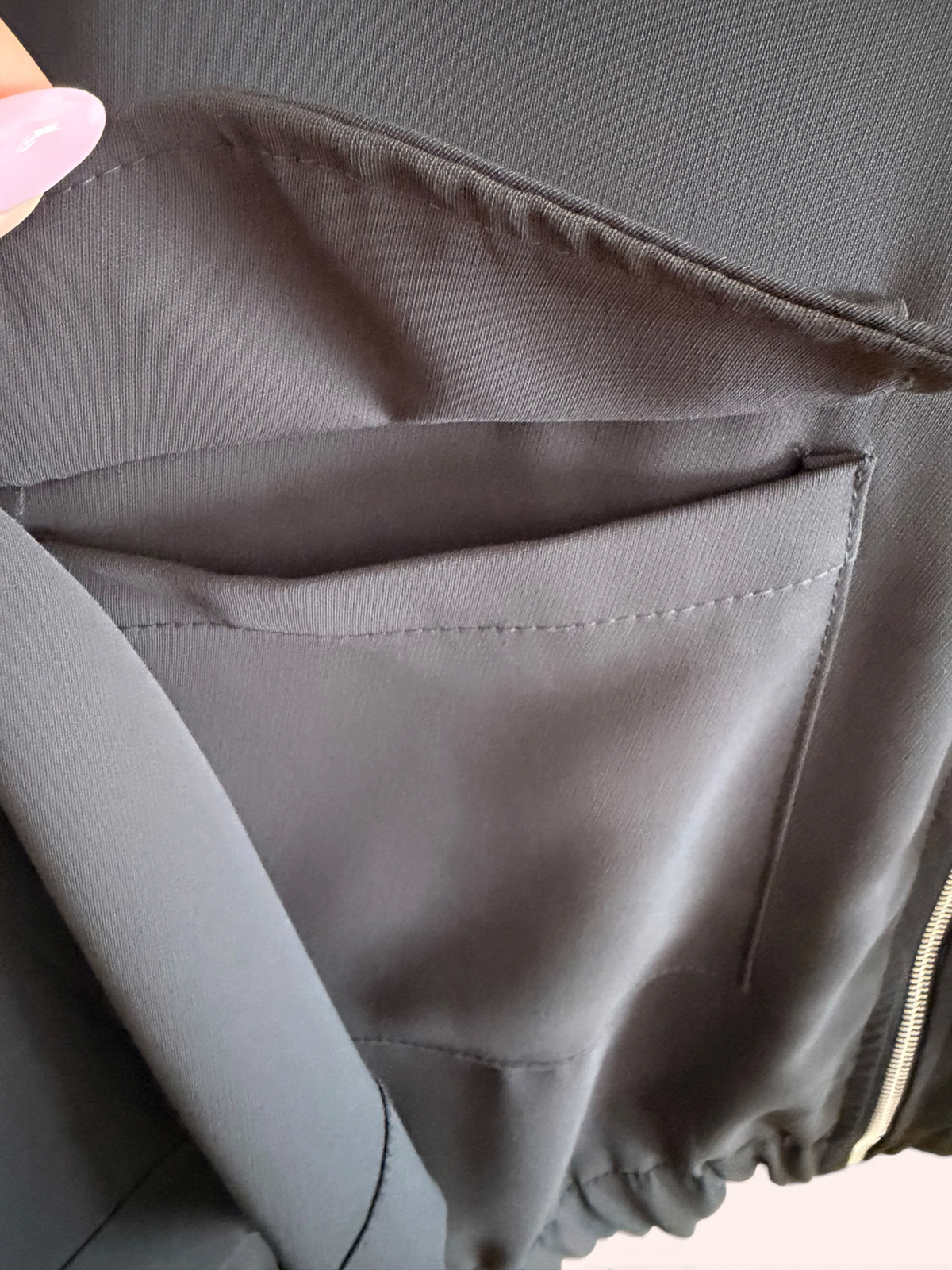 Ensemble Veste Zippée et Pantalon Fluide Noir - Taille Unique Grande Taille (44/50)