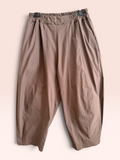 Pantalon Barrel Leg Taupe Élastiqué - Taille Unique Grande Taille (44/50)